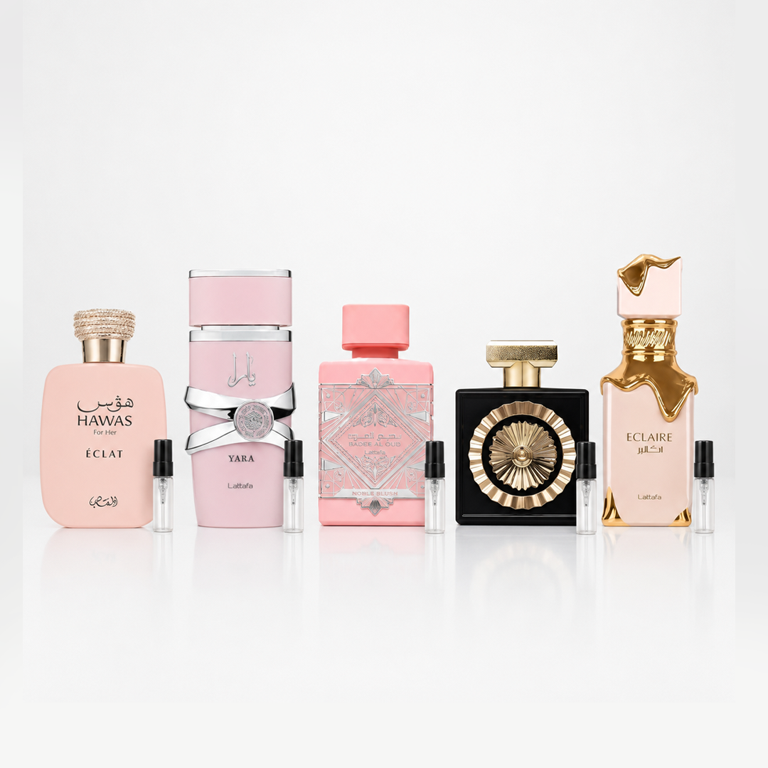 Rasasi-hawas-eclat-Lattafa-yara-Lattafa-noble-blush-Lattafa-Nebras-Lattafa-eclaire