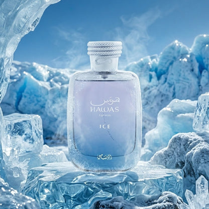Rasasi Hawas Ice in an icy landscape