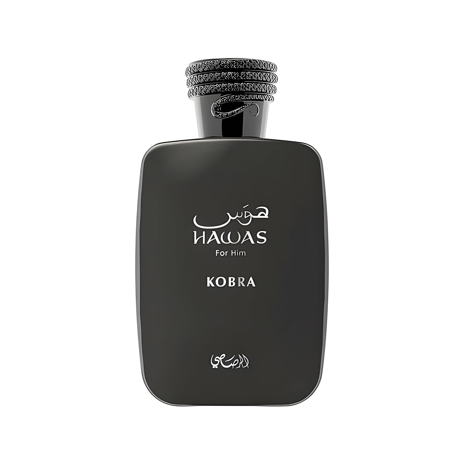 Rasasi Hawas Kobra branding on a white background